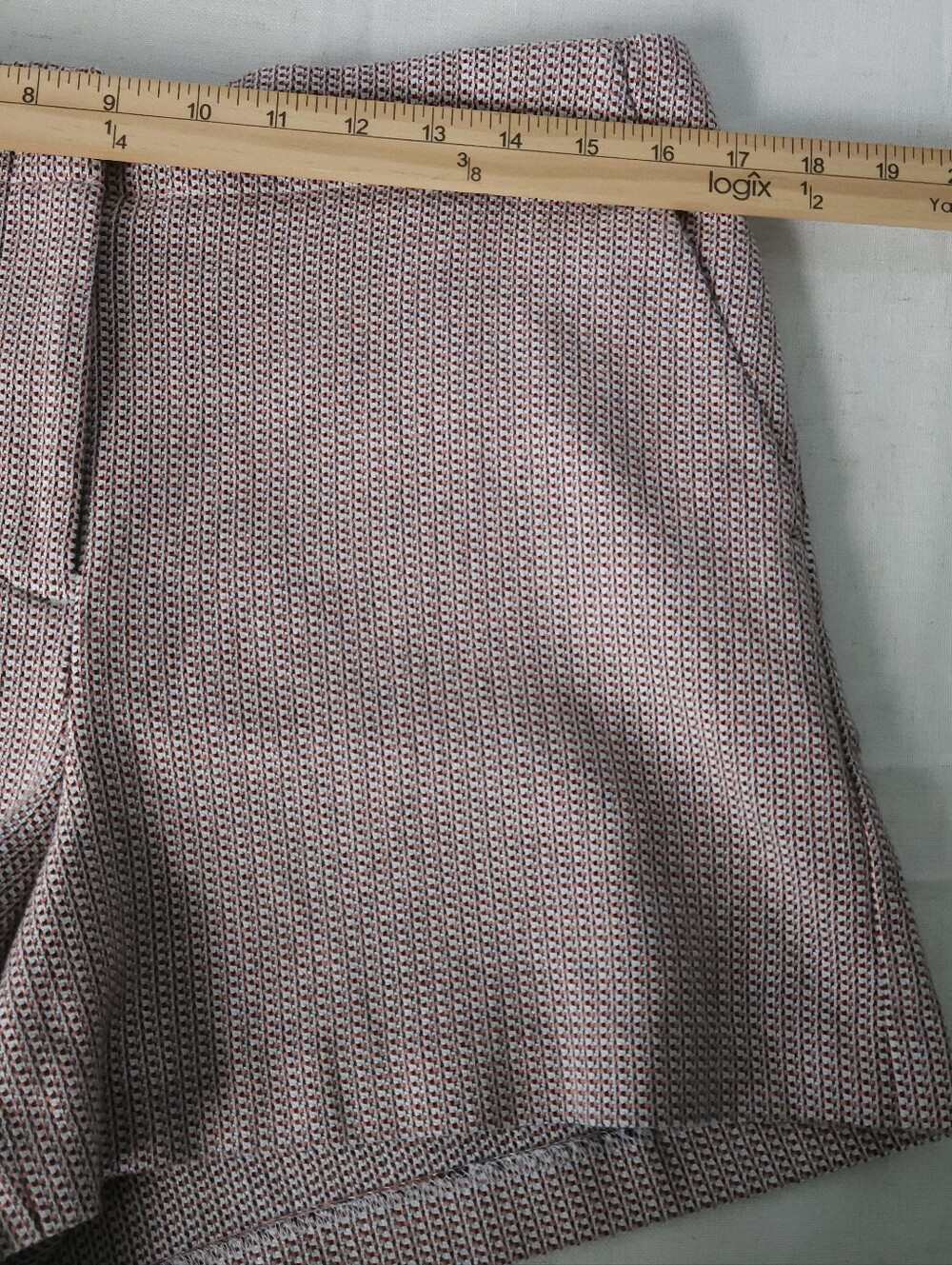 LOFT Womens 8 Tweed Trouser Shorts Coral Gray Lined Tailored Dress Shorts Career - Picture 7 of 9